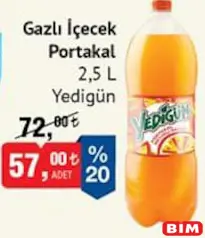 YEDİGÜN GAZLI İÇECEK PORTAKAL 2,5 L fiyat ve kampanya bilgisi